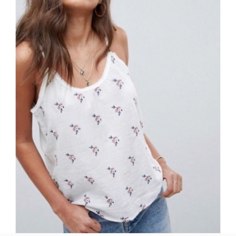 Abercrombie Floral Embroidered Cami